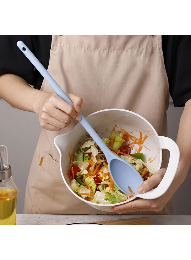 Rose Red Long Handle Serving Spoon Plastic Ladle for Salad Soup Fruit Stirring and Serving - Image 3